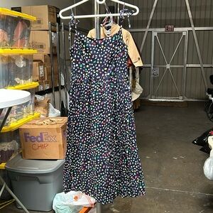 J.Crew size 4 navy patterned dress with pockets